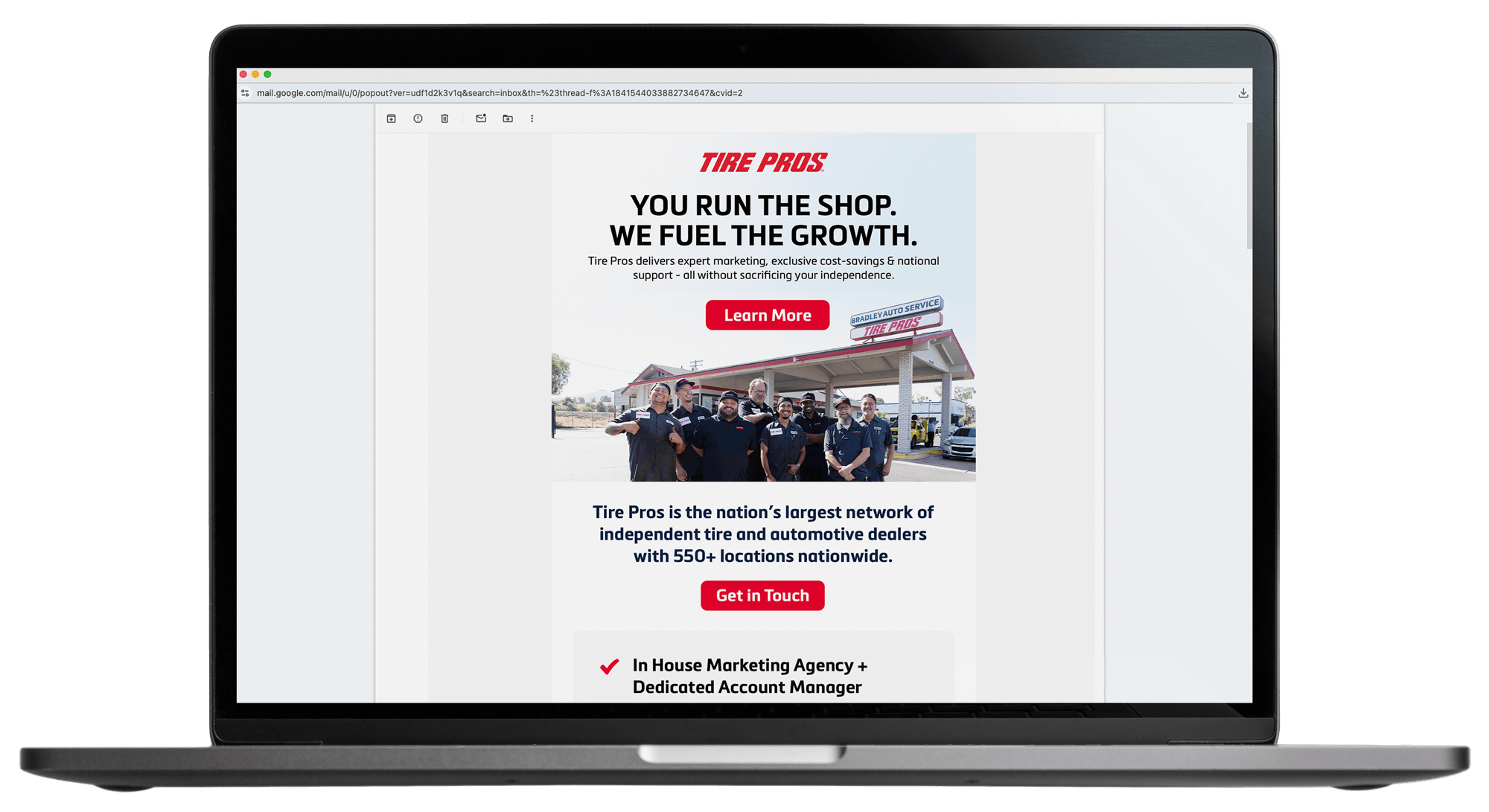 Franchise Email Journey hero mockup